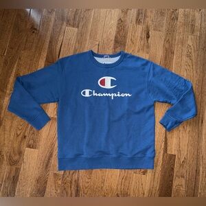 Champion Men's Classic Blue Crewneck Sweatshirt Size XL